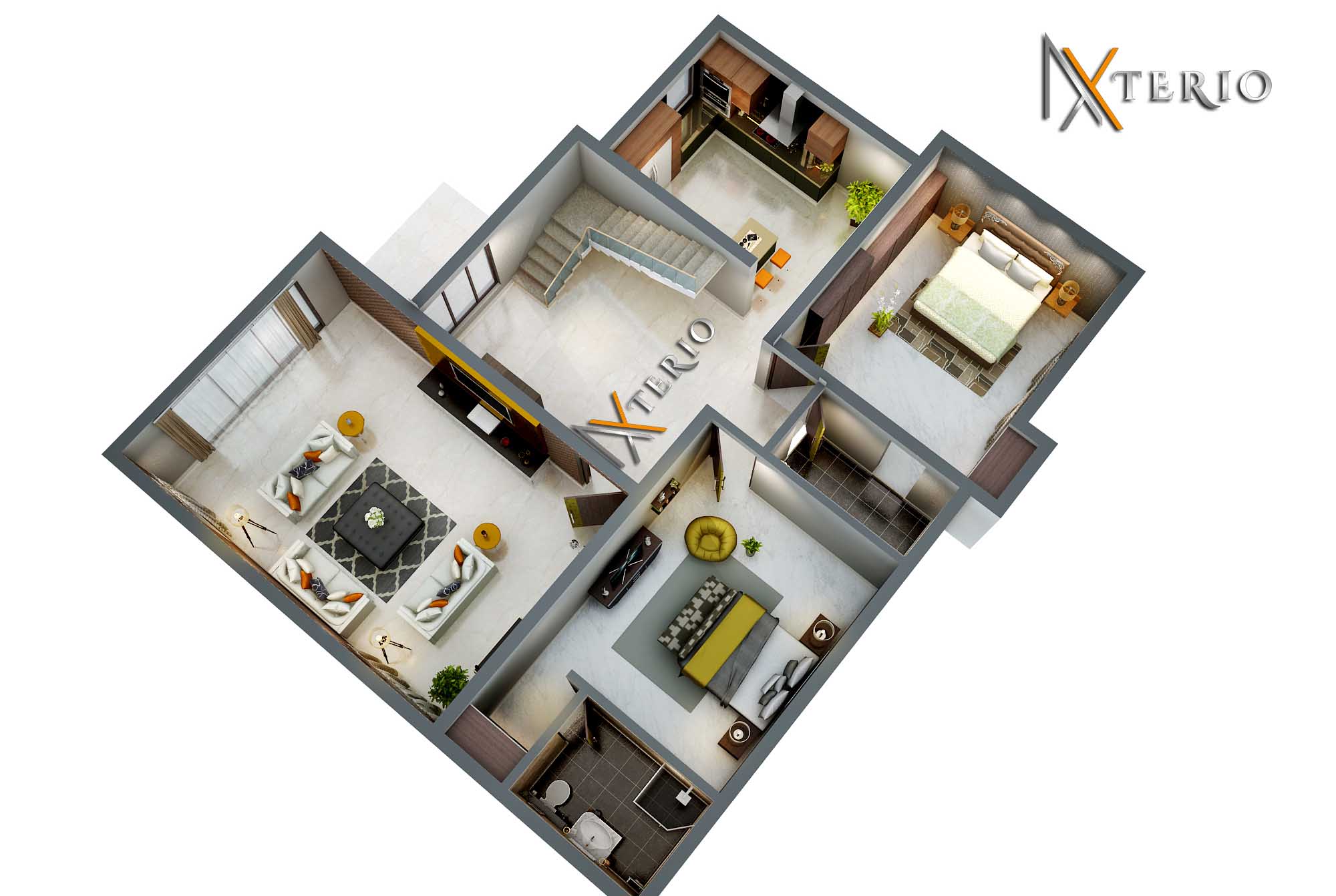 Residential interior living space by NXterio